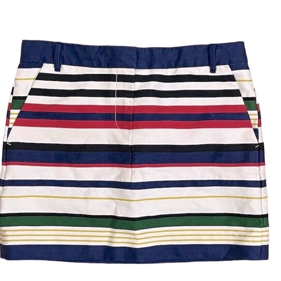 J. Crew Striped Mini Skirt Size 4 NWOT - Picture 2 of 5